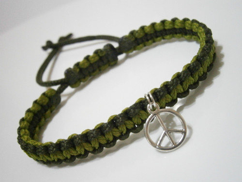 "Peace" - zelený náramek (Unisex) — foto 2
