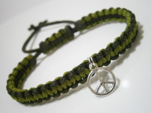 "Peace" - zelený náramek (Unisex) — foto 3