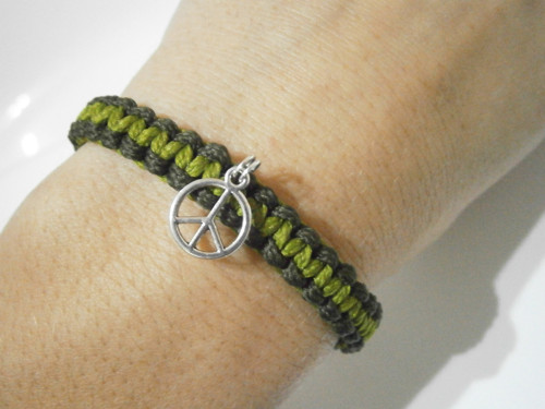 "Peace" - zelený náramek (Unisex) — foto 4