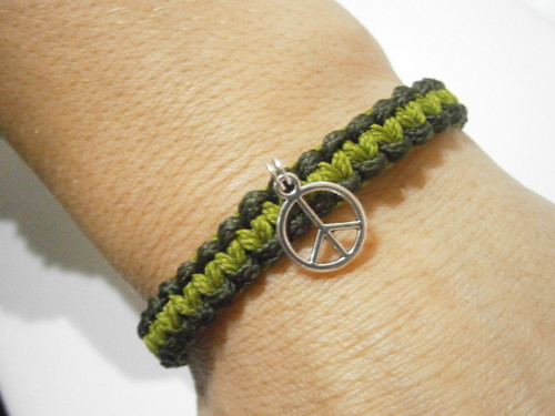 "Peace" - zelený náramek (Unisex) — foto 5