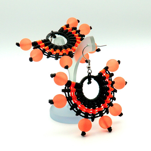 Náušnice Boho Chic - Neonky oranž — foto 2