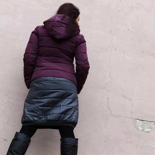 Prošívaná sukně ...šedá — foto 4