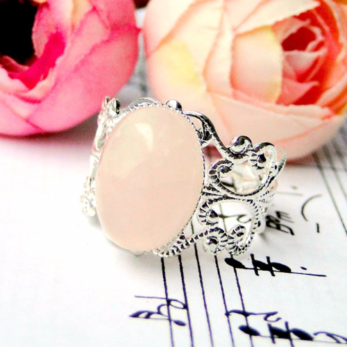 Romantic Rose Quartz / Prsten s rúženínem — foto 2