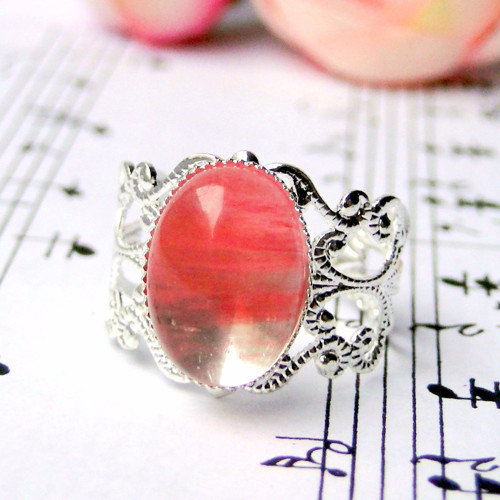 Romantic Cherry Quartz / Prsten s cherry krystalem — foto 2