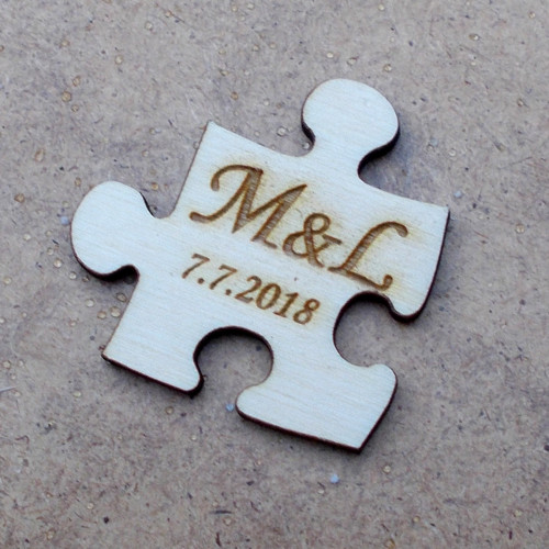 SVATEBNÍ PUZZLE s monogramem KV0170 — foto 2