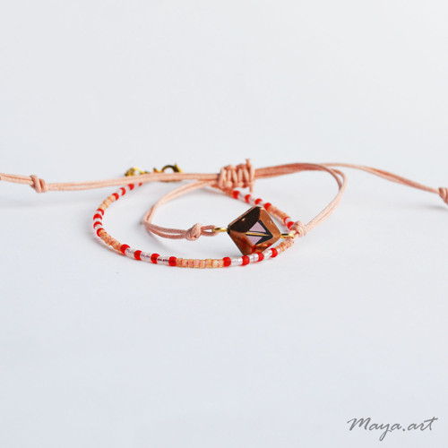 Oranžová sada náramků "SIMPLE BRACELET" — foto 2