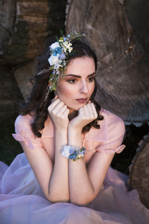 Boho hřebínek "nebe belasé" — foto 2