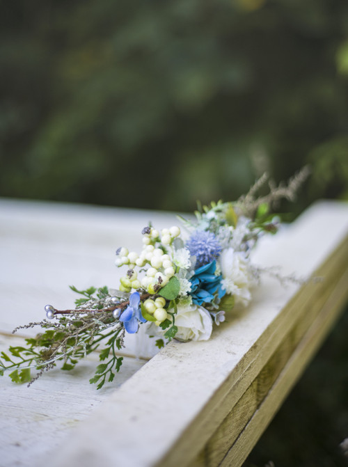 Boho hřebínek "nebe belasé" — foto 3