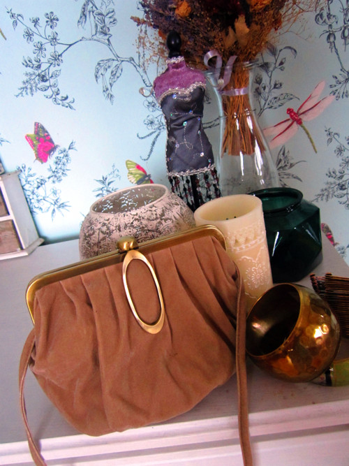 Kabelka rámová camel — foto 2