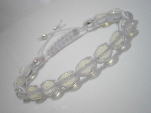 "Opalit" - minerálový náramek (macramé/shamballa) — foto 4