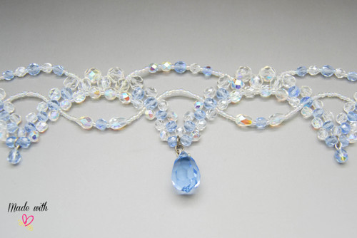 Světle modrý - čirý choker — foto 2
