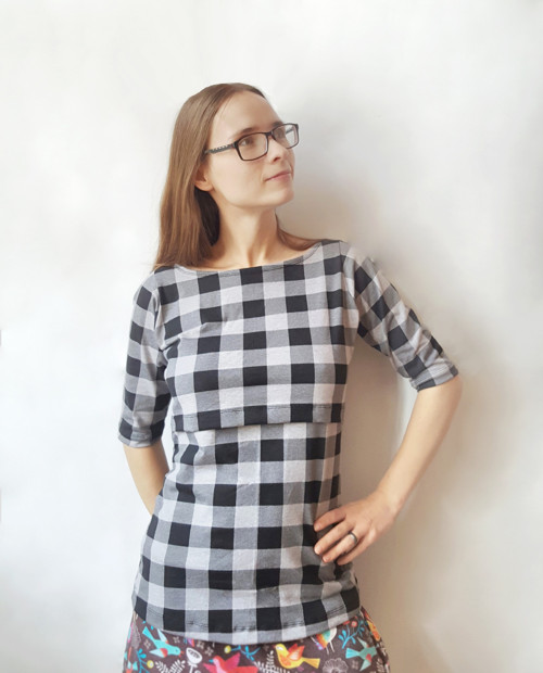 Triko kárované pro kojící mámy — foto 2