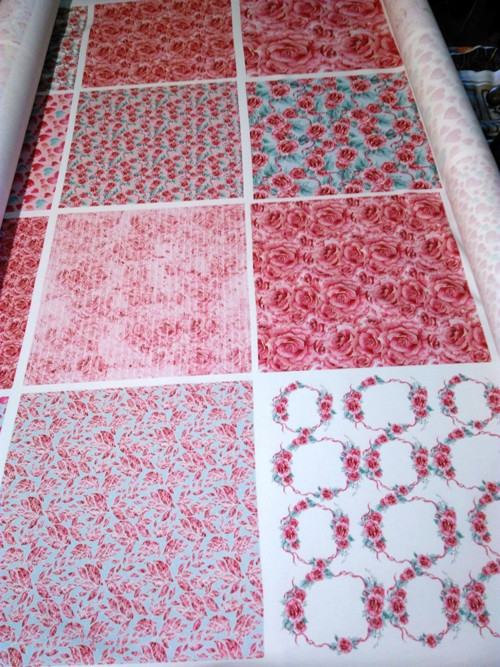 Bavlněný panel 35x35cm KOLEKCE ROMANTICKÉ RŮŽE — foto 3