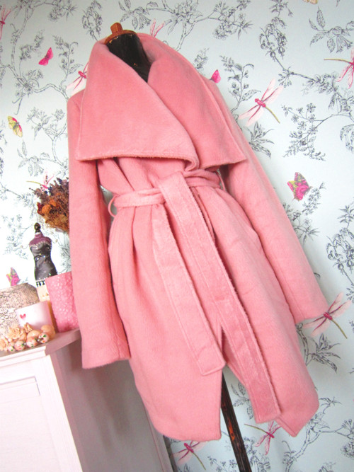 Kabátek powder pink úchvatný — foto 3