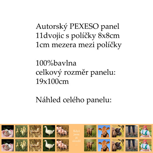 PEXESO panel 8x8cm, 11 dvojic: KDYŽ JSEM JÁ... — foto 2