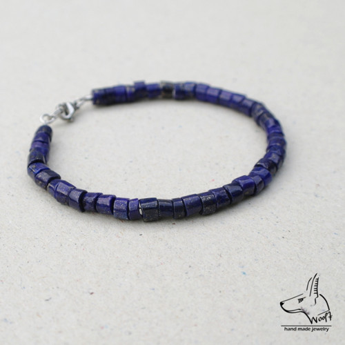 Lazhvard (lapis lazuli) - modrý náramek — foto 3