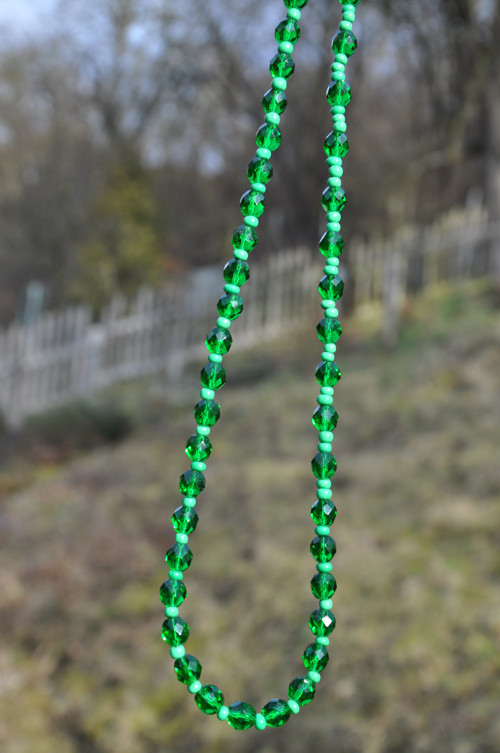 Skleněné jablonecké korálky 57cm — foto 2