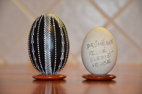 Kraslice slepičí "VELMI VELKÁ" černá — foto 3