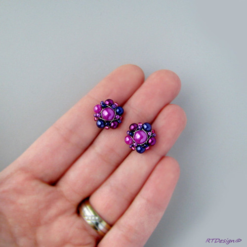 Náušničky PURPLE & BLUE — foto 3