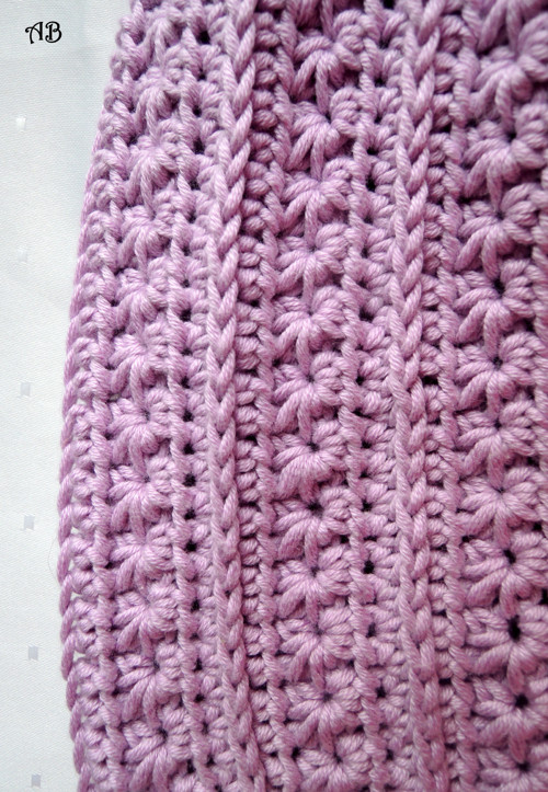 Háčkovaná čapka "LAVENDER FIELD" - bavlna/akryl — foto 3