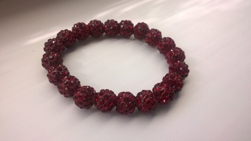 Náramek shamballa burgundy — foto 2
