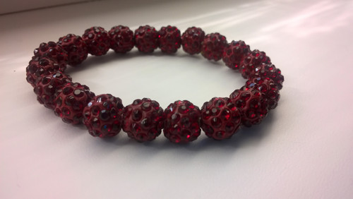 Náramek shamballa burgundy — foto 3