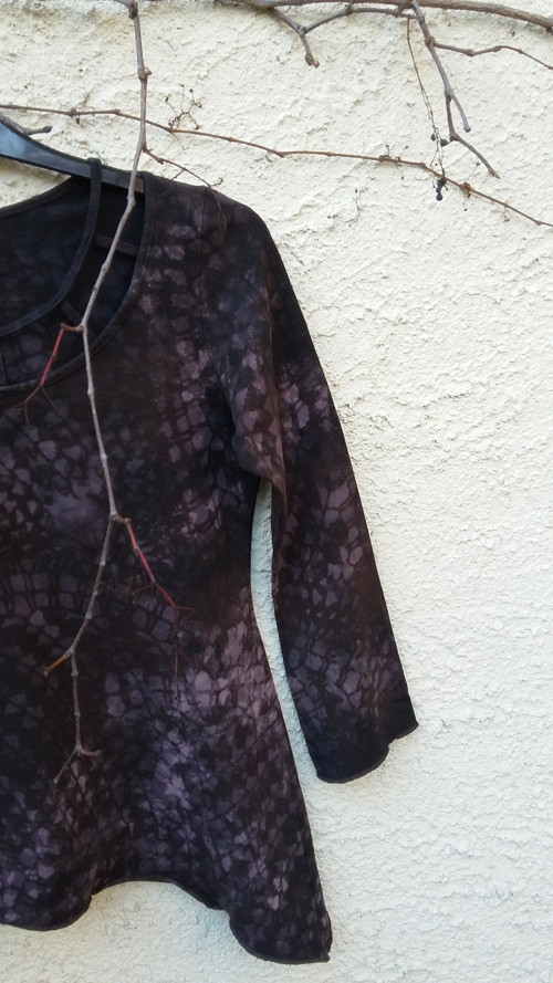 Hnědo-černá batika, vel.38/M — foto 3