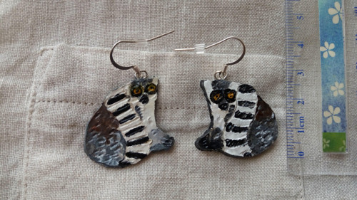 Náušnice lemur kata — foto 3
