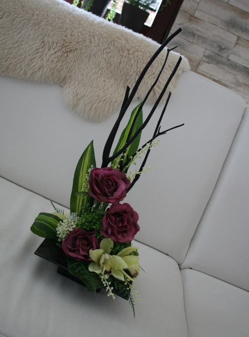 Ikebana s růžemi a orchidejemi — foto 5