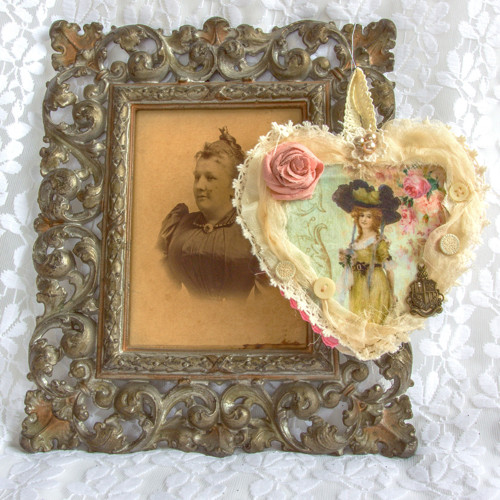 Shabby chic srdce s krajkami — foto 2
