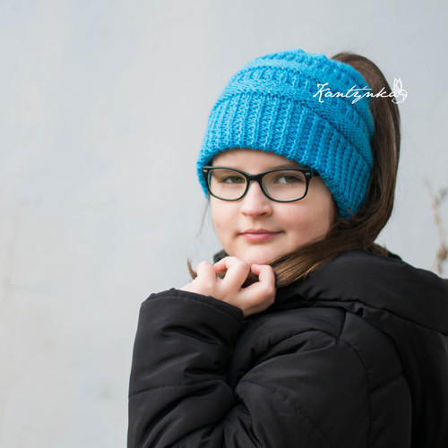 Dívčí čepice na drdol třpytivá — foto 2