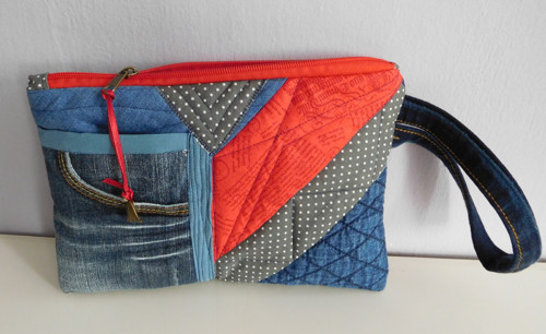 Džínovka patchwork - taštička,psaníčko — foto 2
