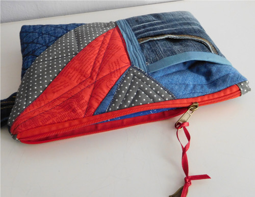 Džínovka patchwork - taštička,psaníčko — foto 3