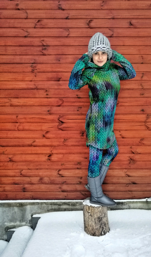 "Knitted Mountain´s Lake" termo mikina — foto 3