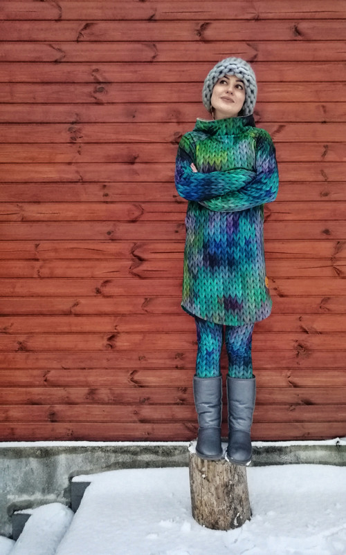 "Knitted Mountain´s Lake" termo mikina — foto 4