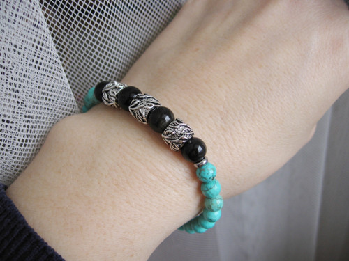 Feghi náramek Black Stone • Tyrkys • — foto 3