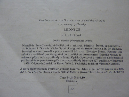 Lednice publikace z roku 1958 — foto 3