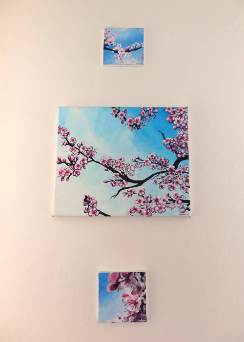 Rozkvetlá třešeň (triptych) — foto 2