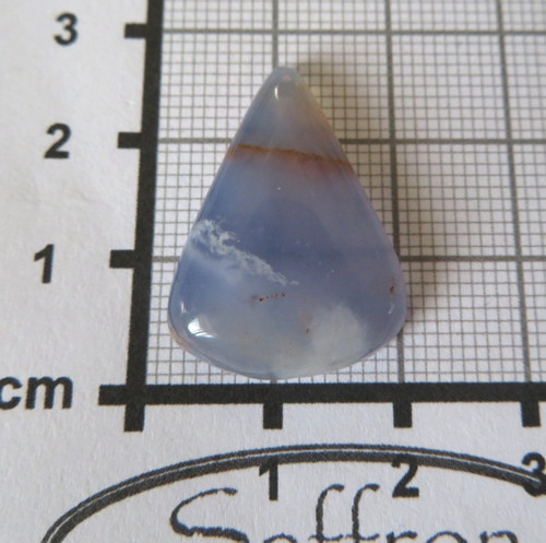 Extra modrý chalcedon Namibie, kabošon N5 — foto 2