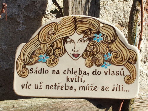 Keramická cedulka romantická — foto 2