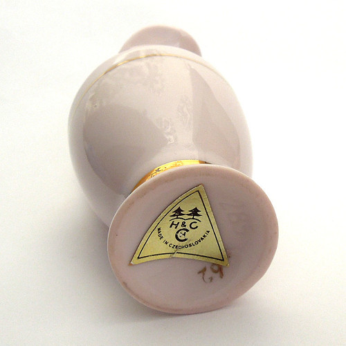 Růžový porcelán Czechoslovakia - karafa — foto 2