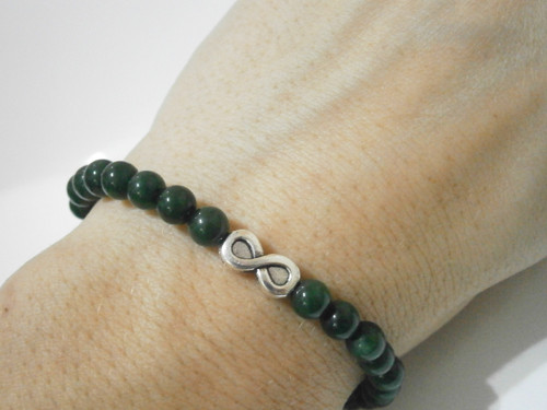 "Jadeit/Infinity" - minerálový náramek — foto 2