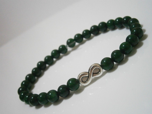 "Jadeit/Infinity" - minerálový náramek — foto 3