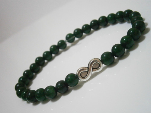 "Jadeit/Infinity" - minerálový náramek — foto 5