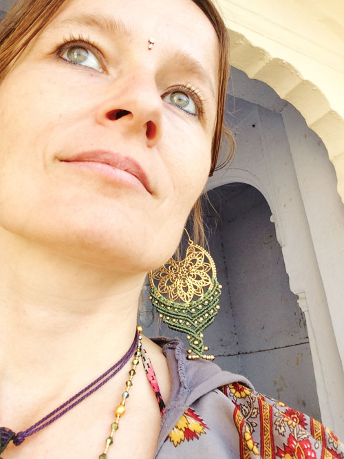 Elfí náušnice macrame — foto 2