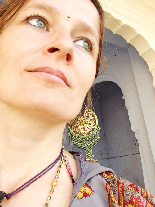 Elfí náušnice macrame — foto 4