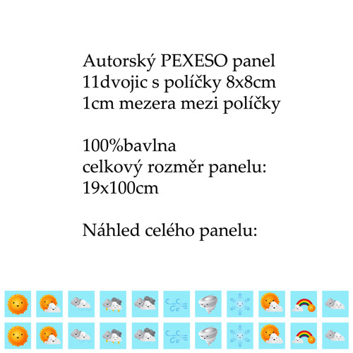 PEXESO panel 8x8cm, 11 dvojic: POČASÍ I. — foto 2