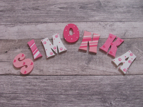 Dřevěná písmenka SIMONKA 6 cm — foto 2