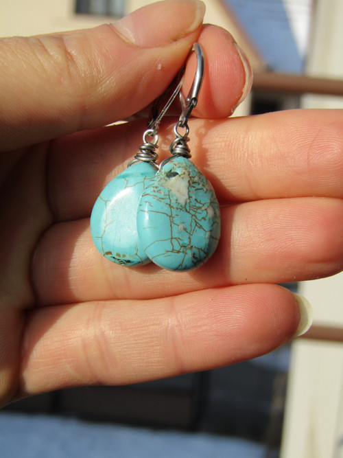 Náušnice howlitové — foto 3