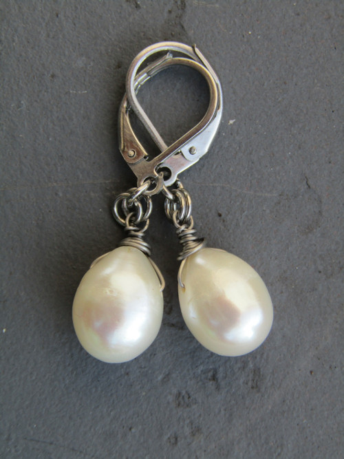 Náušnice perlové — foto 4